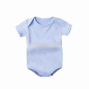 Ropa Al Por Mayor De Verano Para Bebé Recién Nacido Niño O Niña En Blanco 100% Algodón Color Sólido Mameluco Body De Manga Corta - Product Image 5