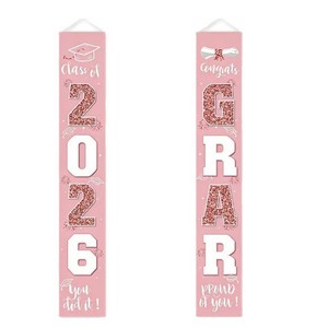 Pancarta de Graduación Clase de 2026, Rectangular, de Plástico Resistente, Decoración para Celebración de Graduación - Product Image 5