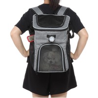 Sac de transport pliable personnalisé en polyester pour chien, panier de vélo, sac à dos pour animaux de compagnie, idéal pour les voyages en extérieur et le cyclisme, pour chiens et chats