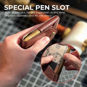 Vintage Small Slim Thin Compact Credit <b>Card</b> <b>Wallet</b> PU Leather for Men Multi-Functional Portable Durable - Product Image 4