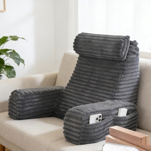Coussin de lecture et de jeu <span class=keywords><strong>pour</strong></span> canapé et <span class=keywords><strong>lit</strong></span>, <span class=keywords><strong>pour</strong></span> les amateurs de livres, avec accoudoirs et support cervical amovible - Product Image 3