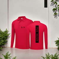 Camiseta de Golf de Manga Larga para Hombre, Estilo Punk, 100% Algodón de Alta Calidad, con Serigrafía, Logotipo Personalizado, Tallas Grandes