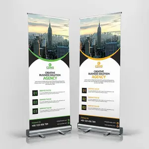 Advertising Display Roll Up Banner Stand for Restaurant 85x200cm