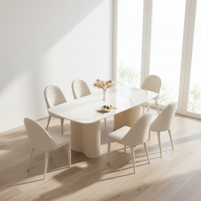 Explosive New Products Modern Waterproof Rock Panel Design Space Saving Dining Table Home Small Apartments Hotels and Villas