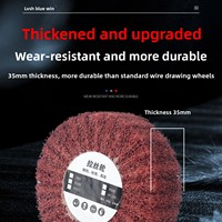 Lansheng Disque de brossage pour meuleuse d'angle, tampon abrasif métallique en fibre de nylon, plaqué sable, pour acier inoxydable, anti-rouille, dureté Q
