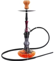 Accessoires Shesha Chicha 22 pouces en aluminium Fourniture personnalisée Base en verre coloré pour les magasins de fumeurs