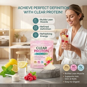 Proteína de Suero Transparente con Colágeno en Polvo, 20g de Proteína, <span class=keywords><strong>0</strong></span> Azúcar, Fácil Digestión, Suplemento para Músculo Magro, Cabello y Salud de la Piel - Product Image 1