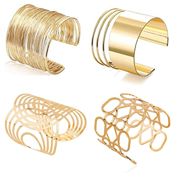 xiaoxiaoland Plated Metal Hollow Multilayer Wire Mesh Bangles Geometric Round Cuff Bangle Bracelet Jewelry xiaoxiaoland Plated Metal Hollow Multilayer Wire Mesh Bangles Geometric Round Cuff Bangle Bracelet Jewelry
