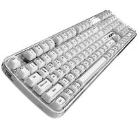 Clavier ergonomique PC de dernière génération avec touches en cristal à double injection, rétroéclairage RVB, trois modes de connexion, rechargeable