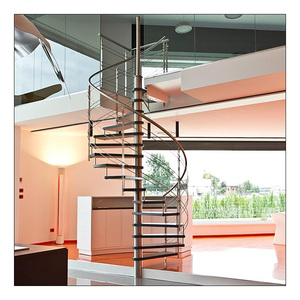 Peldaños de Escalera de Caracol de Madera Maciza de Alta Resistencia, <span class=keywords><strong>Escalones</strong></span> <span class=keywords><strong>Prefabricados</strong></span> de Madera Dura para Escaleras de Caracol con Estructura Metálica - Product Image 2