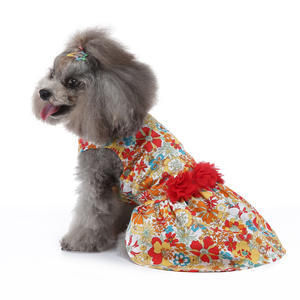 Jupe de robe à fleurs d'été pour animaux de compagnie Style mignon et classique pour chatons et chiots Moderne et décoratif - Product Image 1