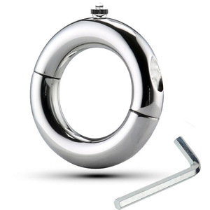 Harga Pabrik Kovida Alat Stimulasi Listrik SM Diameter 28 33 40 45 50mm Baja Tahan Karat Mainan Seks Dewasa Cincin Penis Pria Logam - Product Image 2