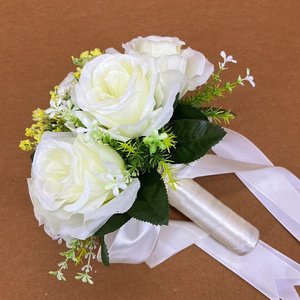 Bouquet de mariée en soie pour cérémonie de <span class=keywords><strong>mariage</strong></span>, ouverture de maison, avec fleurs séchées, accessoire photo pour mariée, style sophistiqué - Product Image 1