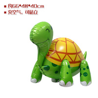 Décoration de fenêtre en gros, accessoires photo pour fête d'anniversaire d'enfants, ballon en feuille d'aluminium 3D en forme de tortue 4D debout pour jouet d'enfant