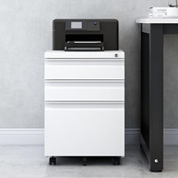 Armoire de classement mobile en acier verrouillable OEM ODM |   Armoire de rangement de bureau pliable à 3 tiroirs, durable et avec revêtement en poudre
