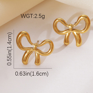Pendientes de Acero Inoxidable EH288 con Forma de Corazón, Lazo, Estrella y <span class=keywords><strong>Espigas</strong></span> de <span class=keywords><strong>Trigo</strong></span> - Product Image 4