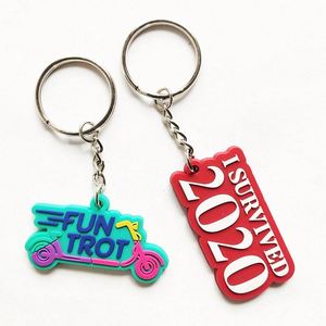 Promotion Gifts <b>Custom</b> Plastic 2D Keyring Cute Design Rubber Soft PVC Keychain - Product Image 1