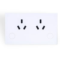 Prise murale intelligente Wifi/Zigbee avec écran tactile en verre, double prise, minuterie, surveillance de la consommation électrique, compatible avec Google Alexa, 120 US AU Tuya Smart Life
