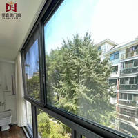 Fenêtre coulissante moderne minimaliste en alliage d'aluminium, insonorisée et antivol, pour projets commerciaux et résidentiels extérieurs