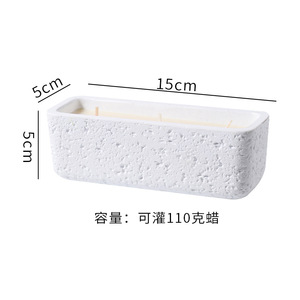Taza de vela que hace contenedor de vela perfumada DISEÑO DE cráter DIY molde de yeso de hormigón - Product Image 6