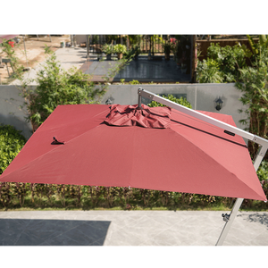 Sombrilla Cuadrada Moderna de PVC para Jardín de <span class=keywords><strong>3x3</strong></span>, Muebles Grandes para Exteriores con Luces de Parasol para Playa, Restaurante u Hotel - Product Image 5