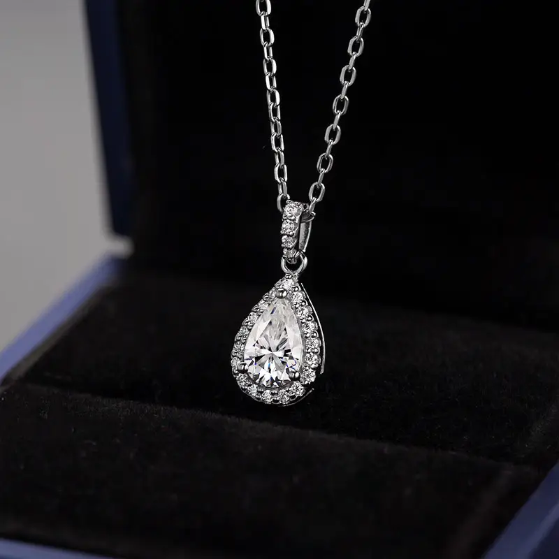 Juncheng 925 anéis de moissanite criados, anéis/brincos/pingente/colar, conjuntos de joias de casamento