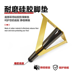 Pied de meuble Wansheng 15 cm en acier au carbone, moderne et simple, pour armoire de salon, canapé, meuble TV, table basse, table de chevet - Product Image 4