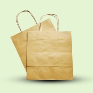 Custom Printed Kraft Paper <b>Bag</b> Twisted Paper Handle Brown Shopping Gift <b>Bag</b> for Supermarket Grocery Promotion - Product Image 2