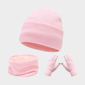 Promotion 3PCS Children's Acrylic Beanie <b>Hat</b> Warmer & <b>Gloves</b> Neck Gaiter <b>Set</b> for Outdoor Sports - Product Image 6