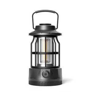 Lampe de camping LED de style rétro - Rechargeable, alimentée par batterie, étanche, lampe de tente portable - Éclairage multi-scénarios - Alimentation stable - Product Image 1