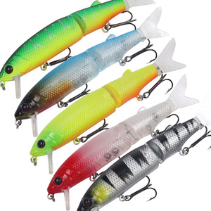Señuelo de Pesca de Doble Sección con Cola Suave, 11 cm, 14 g, Tres Anzuelos, Lanzamiento Largo, para Pesca de Lubina en Agua Dulce, Señuelo de Plástico - Product Image 1