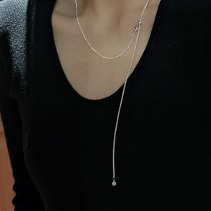 Chopin Retro Simple versión coreana S925 Collar de plata colgante de moda con cadena de clavícula de circón único diseño de nicho - Product Image 4