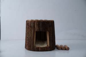 Komfortables Erhöhtes Katzenbett Haustier-Katzenhaus Gemütliches Bett für Pelzige Freunde Rattan-Kunsthandwerk Katzenhaus - Product Image 3