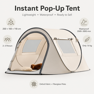 Tente de camping automatique à ouverture rapide, protection solaire argentée, <span class=keywords><strong>abri</strong></span> extérieur - Product Image 1