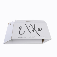 Boîte cadeau pour vin personnalisée, boîte en papier kraft ondulé pliable avec logo imprimé en couleur personnalisée, emballage avec impression extérieure