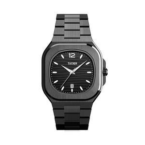 Montres à quartz pour hommes de marque haut de gamme avec logo personnalisé, bracelet en acier inoxydable allié, mode, affaires, luxe, résistantes à l'eau 3BAR, aiguilles romaines - Product Image 2