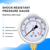 Manomètre de bonne qualité rempli de liquide Vibration Proof Manomètre avec connexion ZG1/4 pour compresseurs pneumatiques et pompes