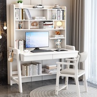 Bureau d'ordinateur moderne en bois massif, simple, monobloc, avec surface d'écriture et étagère pour la maison, la chambre, les enfants et les étudiants