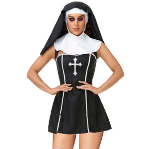 2025 nuevo disfraz de Halloween disfraz de <span class=keywords><strong>monja</strong></span> disfraz de actuación de baile de máscaras Cosplay <span class=keywords><strong>monja</strong></span> - Product Image 6