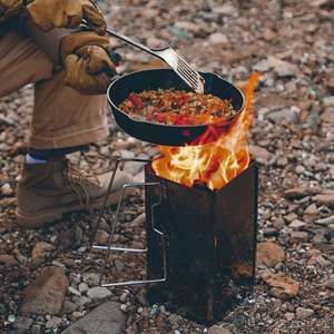 <span class=keywords><strong>Charbon</strong></span> de bois portable <span class=keywords><strong>pour</strong></span> <span class=keywords><strong>barbecue</strong></span>, camping, randonnée, avec logo personnalisable. Dispositif <span class=keywords><strong>d</strong></span>'<span class=keywords><strong>allumage</strong></span> en métal pliable - Product Image 6