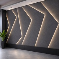 Papier peint mural 3D personnalisé avec style capitonné et effet lumineux LED pour la décoration de salon de luxe et de salle de jeux