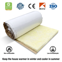 Matériau d'isolation thermique pour structure en acier ASTM C518, rouleau de laine de verre R19, 6,25 pouces, couverture thermique en fibre de verre de haute qualité avec revêtement vinyle