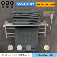 ODM 和 OEM 供应商 304 不锈钢壁挂式加热毛巾架 IP44 防水哑光白色浴室电热毛巾架