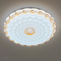 Plafonnier LED ultra-mince en acrylique à design floral moderne, intensité variable, en fer, pour chambre et salon (vente en gros)