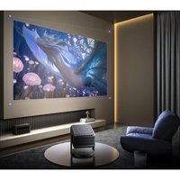   Projecteur laser DLP 4K C3 Pro, projecteur de cinéma maison tricolore, compatible 3D, projecteur intelligent Android portable