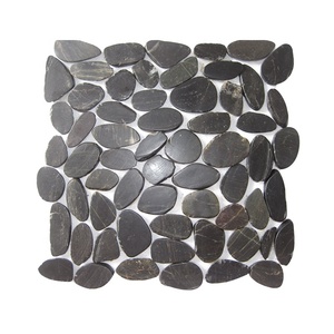 Pierre de galet ronde noire polie directe d'usine AAA pour le jardinage <span class=keywords><strong>et</strong></span> l'aménagement paysager de <span class=keywords><strong>galets</strong></span> - Product Image 5