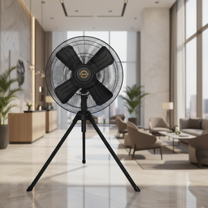 Ventilador Industrial de Pedestal Venz F2-20" Negro, Eficiente Energéticamente, para Industria, Exteriores, Oficina, Hotel y Hogar - Product Image 1