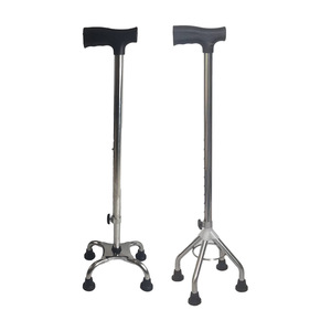 Bâton de marche Lan Hong à quatre pieds, antidérapant, réglable en hauteur, en acier inoxydable, pour personnes âgées - Product Image 3