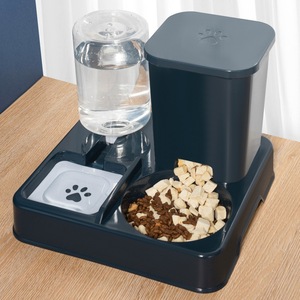 Distributeur automatique de nourriture et d'eau pour chat et chien, grande capacité, design moderne, ensemble de bols pour animaux de compagnie - Product Image 1