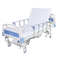 Lit médical Eusokon EU-HC630 pour hôpital et domicile, avec 3 fonctions, possibilité de retourner les jambes, 4 roulettes luxueuses, garantie 1 an